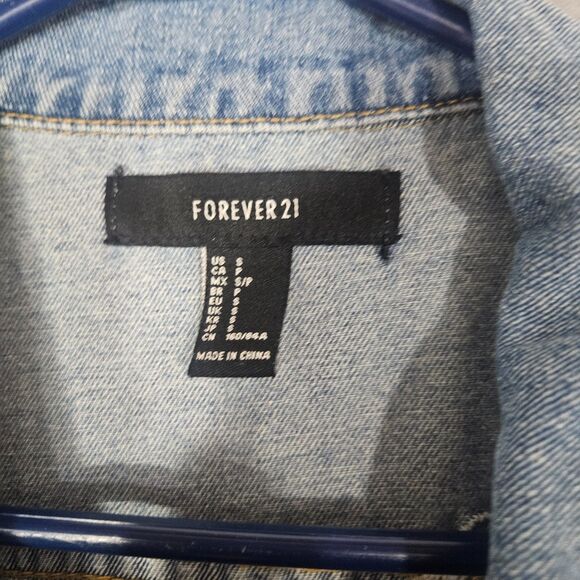 Upcycled Embroidered Denim Jacket with Sunflowers Size Small Cottage - Picture 2 of 7